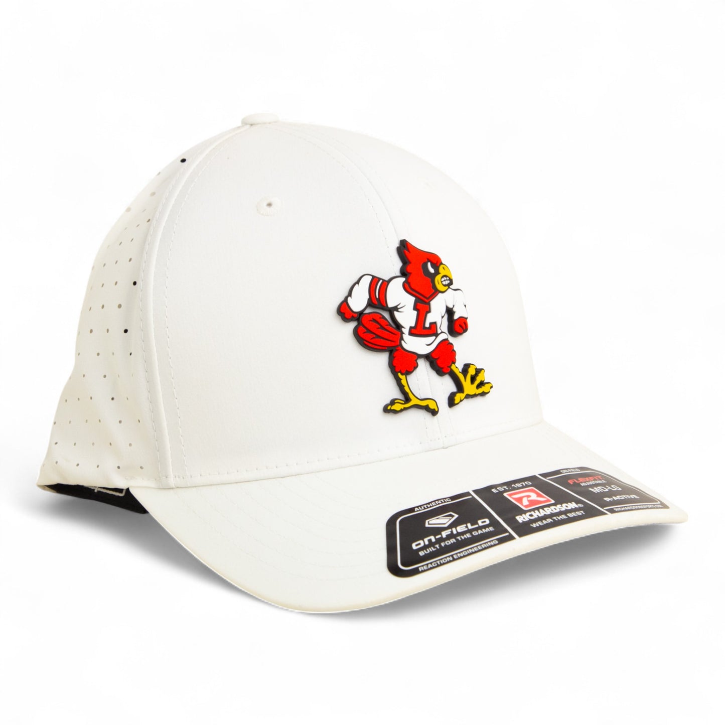 Louisville Cardinals Retro 3D Laser Perf R-Flex Cap- White