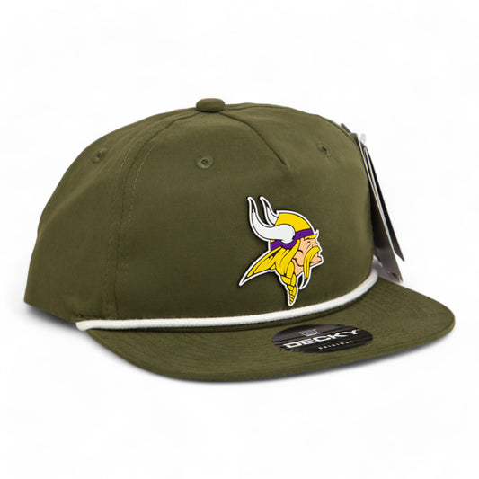 Minnesota Vikings 3D Classic Rope Hat- Olive/ White