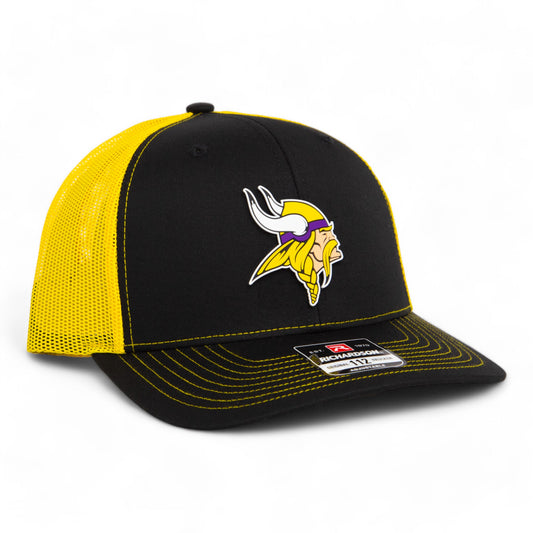 Minnesota Vikings 3D Snapback Trucker Hat- Black/ Yellow