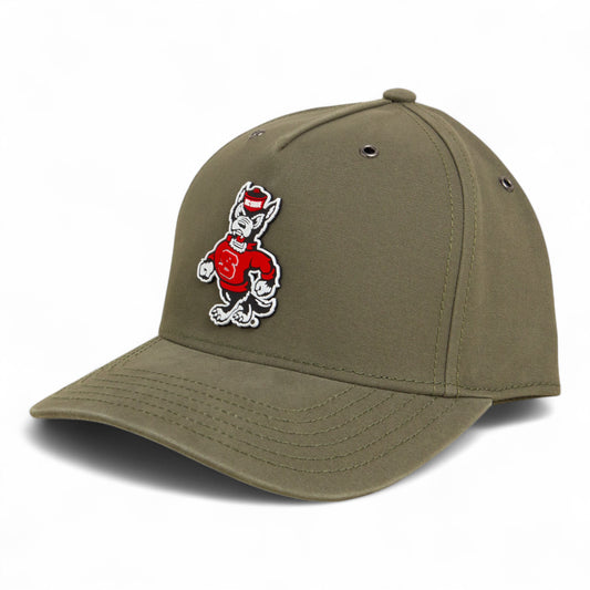 NC State Wolfpack Strutting Wolf 3D Snapback Canvas Hat- Olive