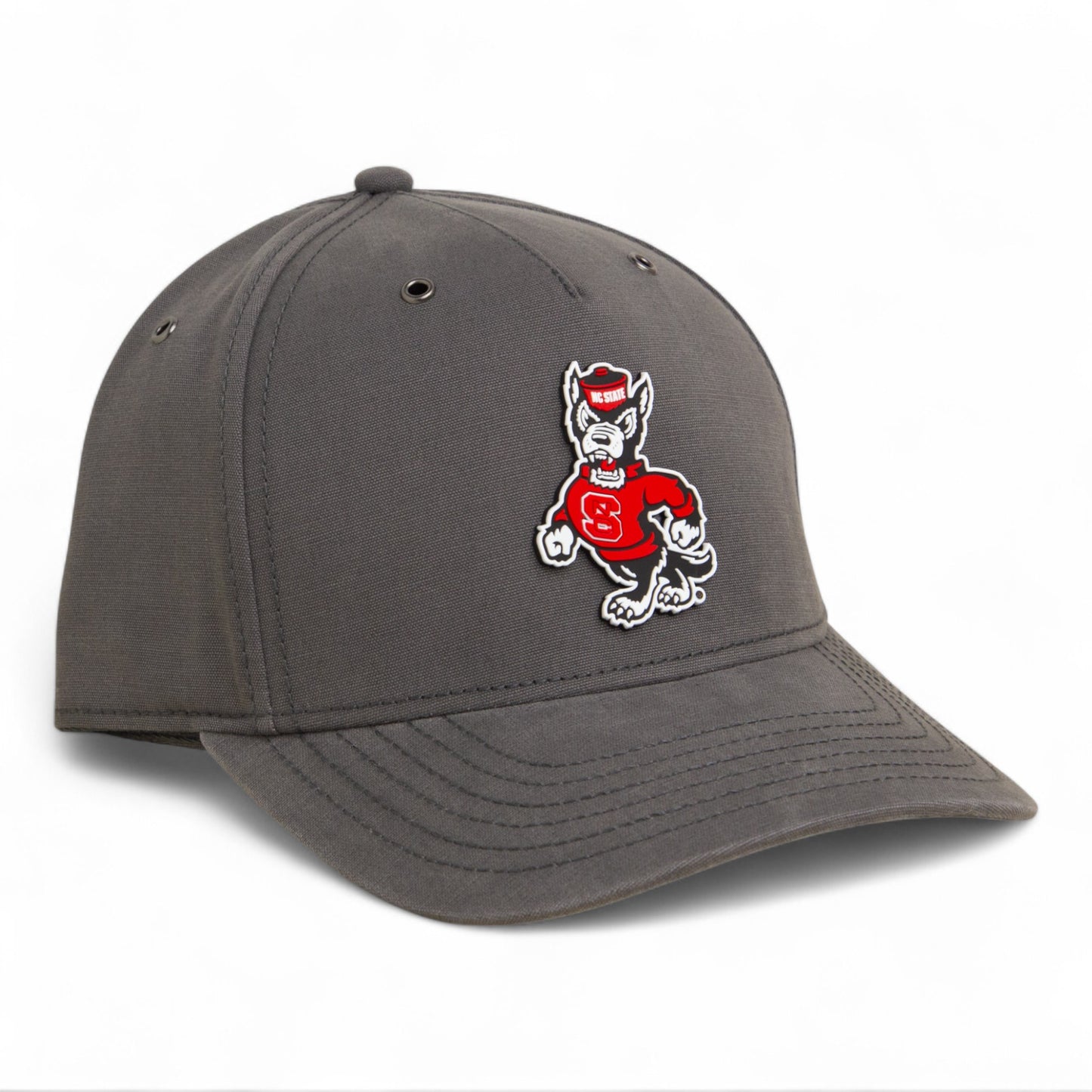 NC State Wolfpack Strutting Wolf 3D Snapback Canvas Hat- Charcoal