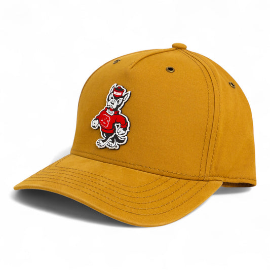 NC State Wolfpack Strutting Wolf 3D Snapback Canvas Hat- Wheat