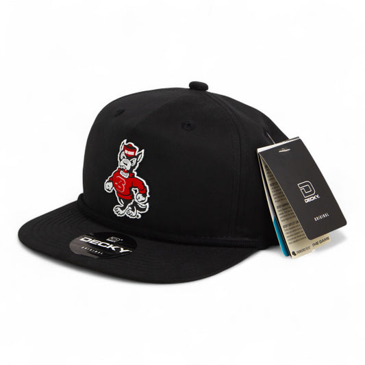 NC State Wolfpack Strutting Wolf 3D Classic Rope Hat- Black