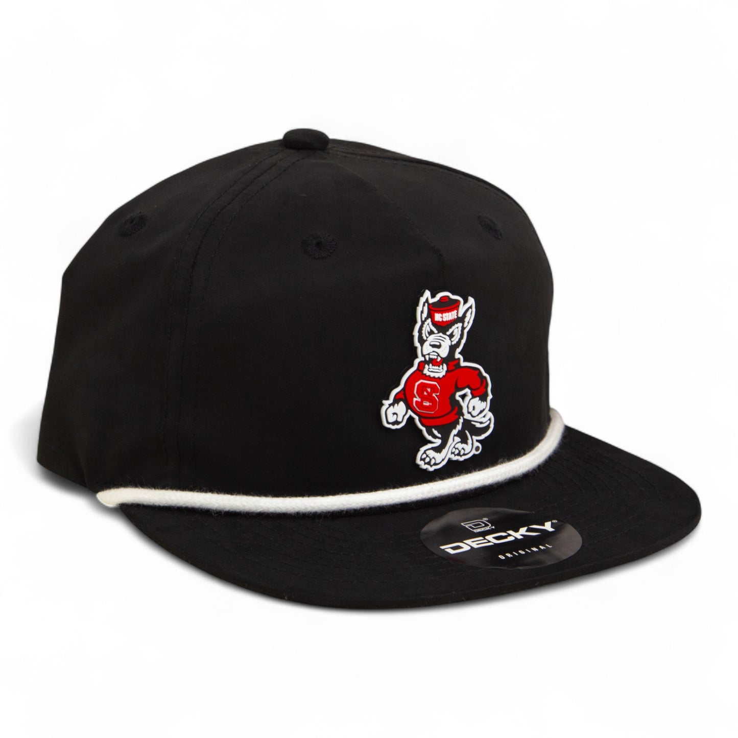 NC State Wolfpack Strutting Wolf 3D Classic Rope Hat- Black/ White