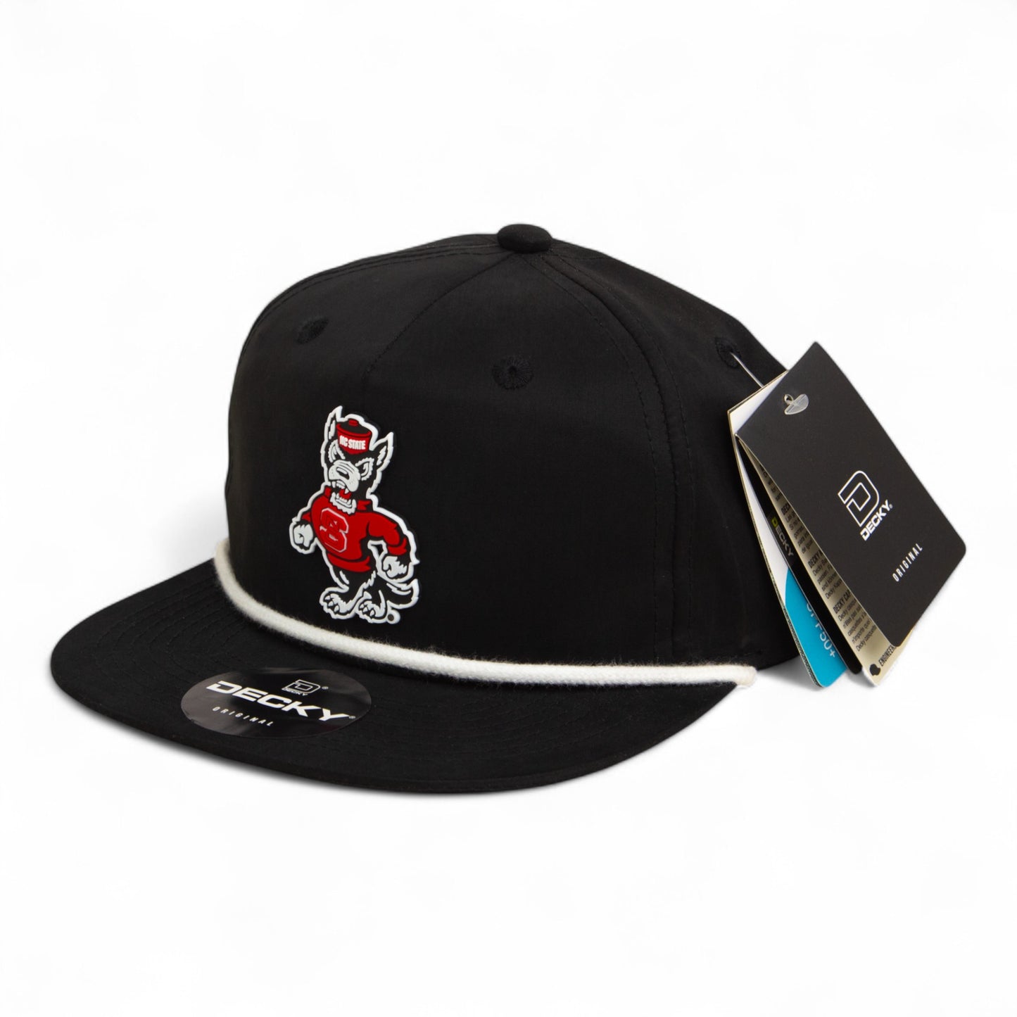 NC State Wolfpack Strutting Wolf 3D Classic Rope Hat- Black/ White
