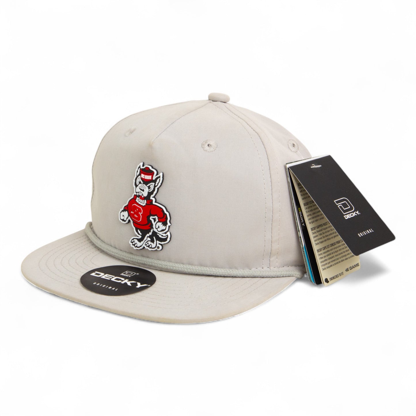 NC State Wolfpack Strutting Wolf 3D Classic Rope Hat- Grey