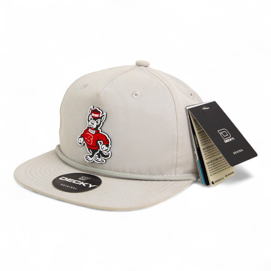 NC State Wolfpack Strutting Wolf 3D Classic Rope Hat- Grey