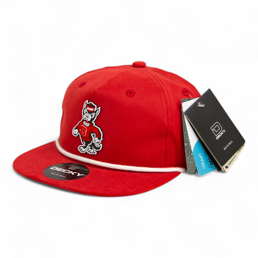NC State Wolfpack Strutting Wolf 3D Classic Rope Hat- Red/ White