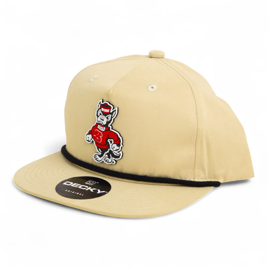 NC State Wolfpack Strutting Wolf 3D Classic Rope Hat- Birch/ Black