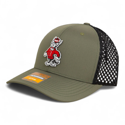 NC State Wolfpack Strutting Wolf 3D Snapback Tilikum Trucker Hat- Loden/ Black