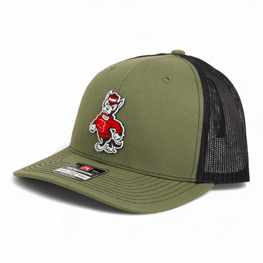 NC State Wolfpack Strutting Wolf 3D Snapback Trucker Hat- Loden/ Black