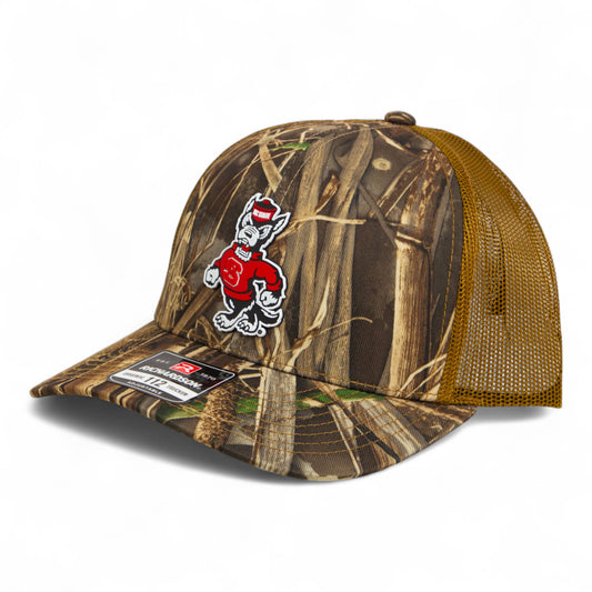 NC State Wolfpack Strutting Wolf 3D Snapback Trucker Hat- Realtree Max 7/ Buck