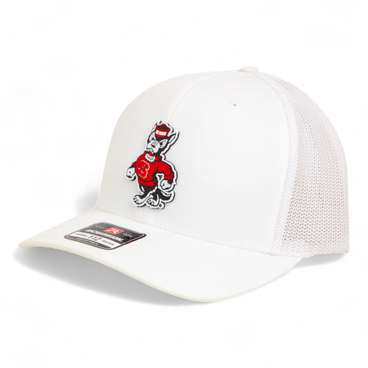 NC State Wolfpack Strutting Wolf 3D Snapback Trucker Hat- White