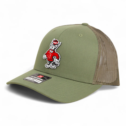 NC State Wolfpack Strutting Wolf 3D Snapback Trucker Hat- Loden Green