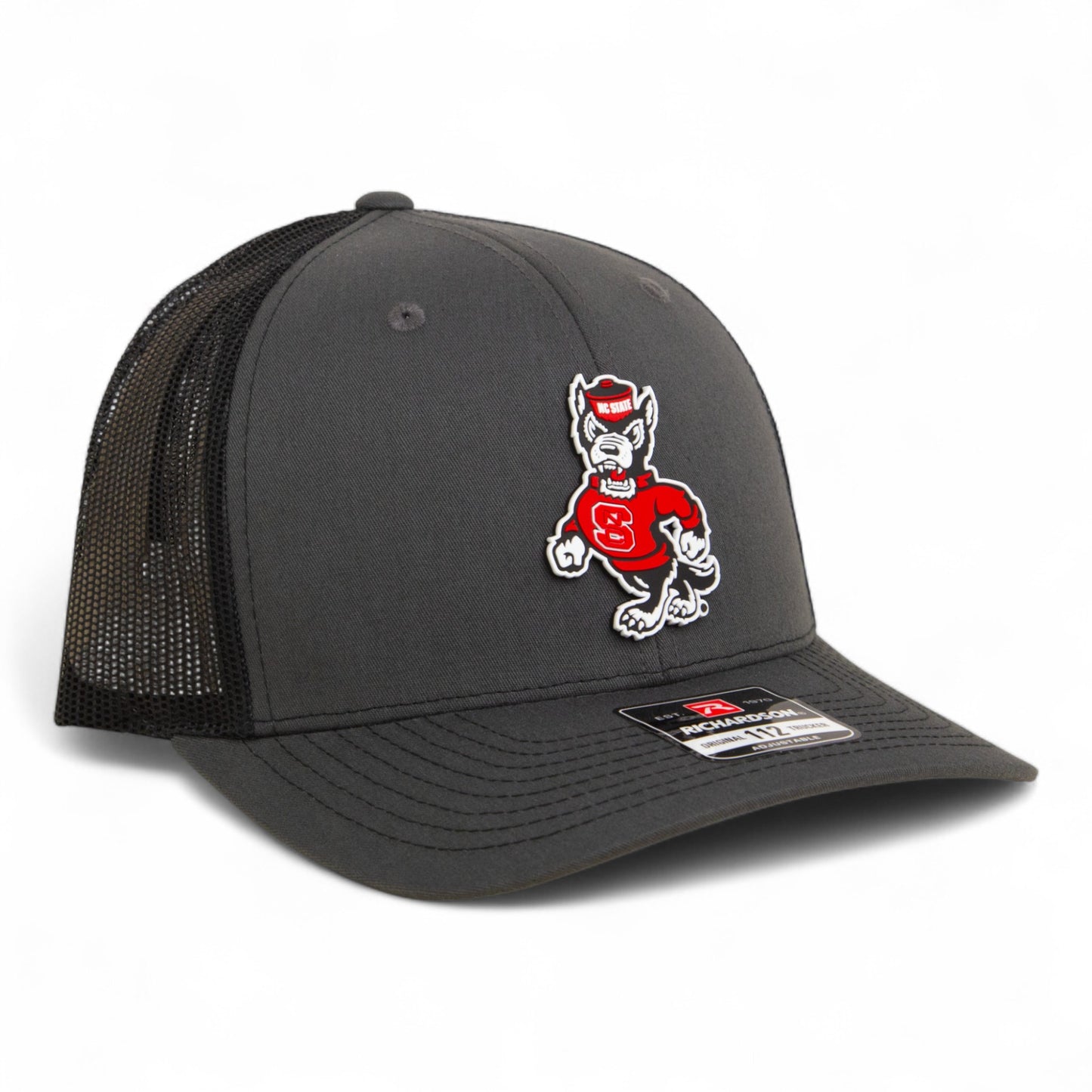 NC State Wolfpack Strutting Wolf 3D Snapback Trucker Hat- Charcoal/ Black