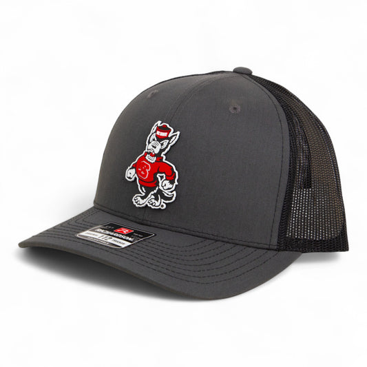 NC State Wolfpack Strutting Wolf 3D Snapback Trucker Hat- Charcoal/ Black