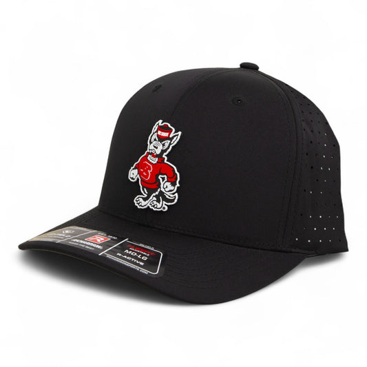 NC State Wolfpack Strutting Wolf 3D Laser Perf R-Flex Cap- Black
