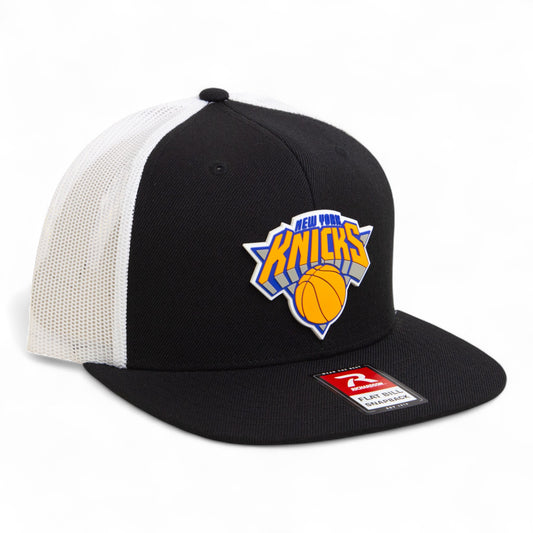 New York Knicks 3D Wool Blend Flat Bill Hat- Black/ White