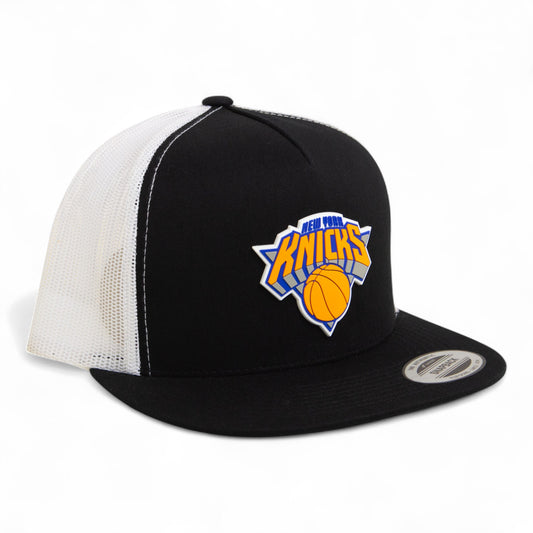 New York Knicks 3D YP Snapback Flat Bill Trucker Hat- Black/ White