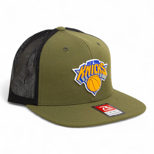 New York Knicks 3D Wool Blend Flat Bill Hat- Loden/ Black