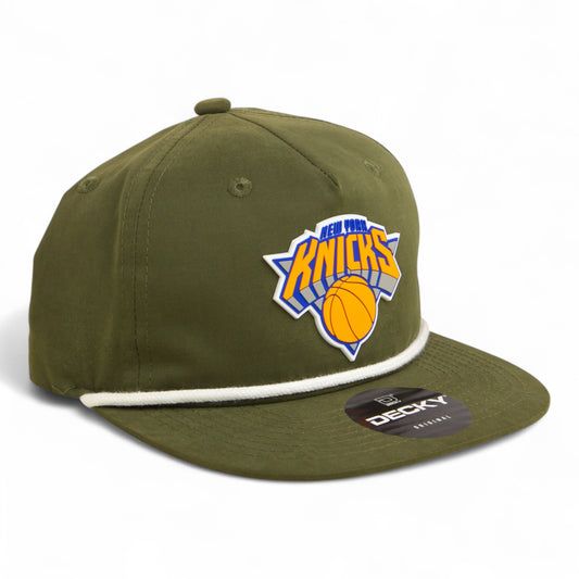 New York Knicks 3D Classic Rope Hat- Olive/ White