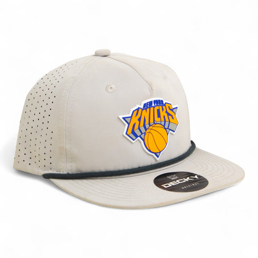 New York Knicks 3D Perforated Rope Hat- Grey/ Charcoal