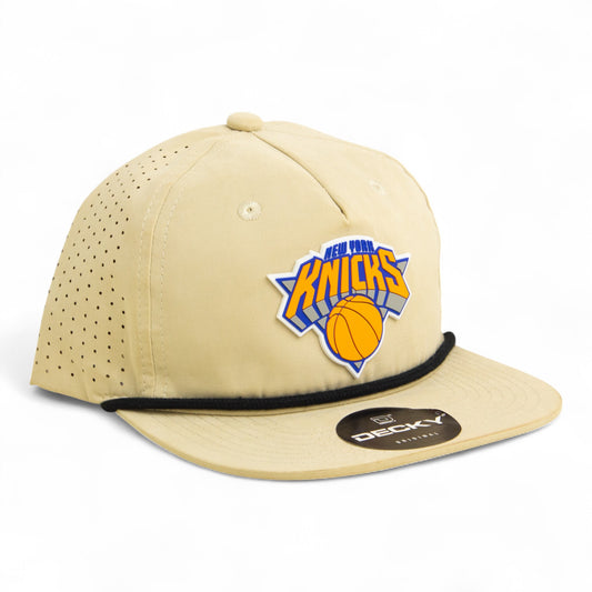 New York Knicks 3D Perforated Rope Hat- Birch/ Black