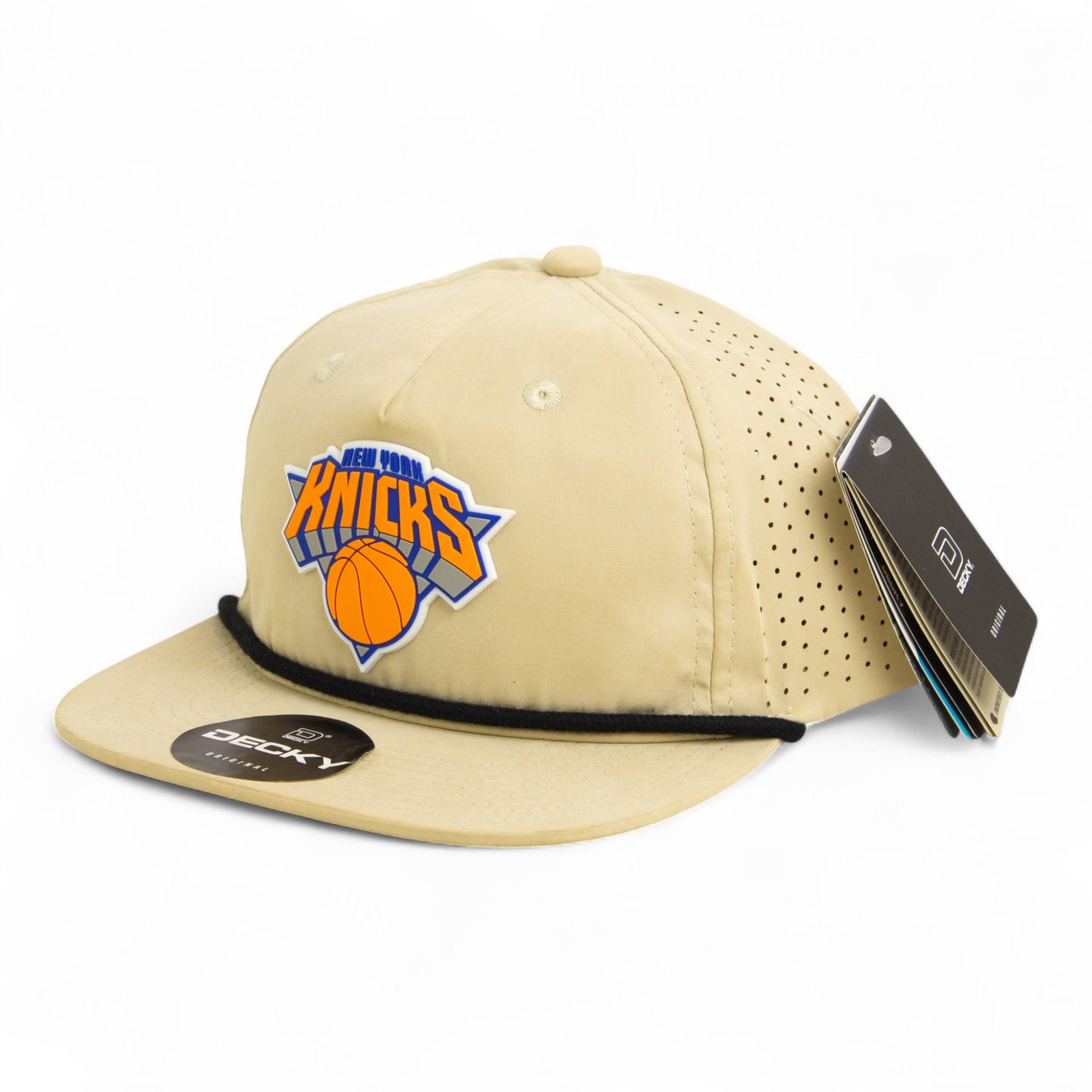 New York Knicks 3D Perforated Rope Hat- Birch/ Black