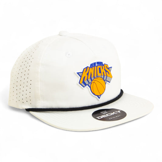 New York Knicks 3D Perforated Rope Hat- White/ Black