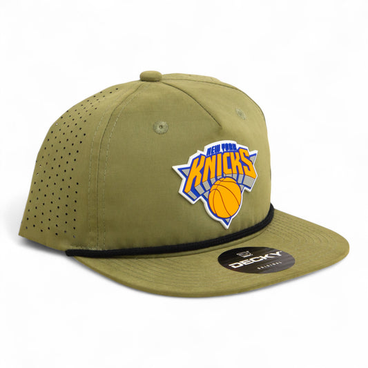 New York Knicks 3D Perforated Rope Hat- Loden/ Black