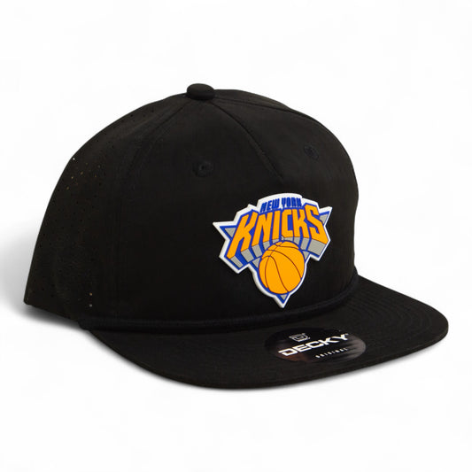 New York Knicks 3D Perforated Rope Hat- Black