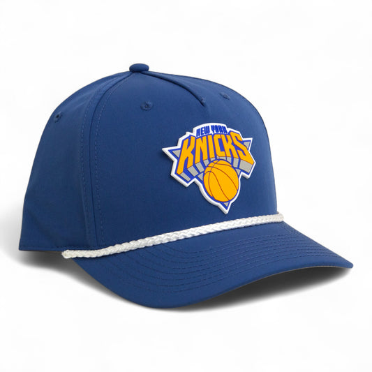 New York Knicks 3D Five Panel Classic Rope Hat- Light Blue/ White