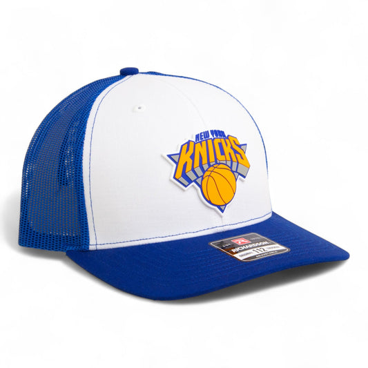 New York Knicks Snapback Trucker Hat- White/ Royal