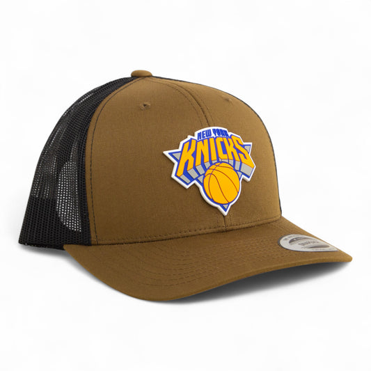 New York Knicks 3D YP Snapback Trucker Hat- Coyote/ Black