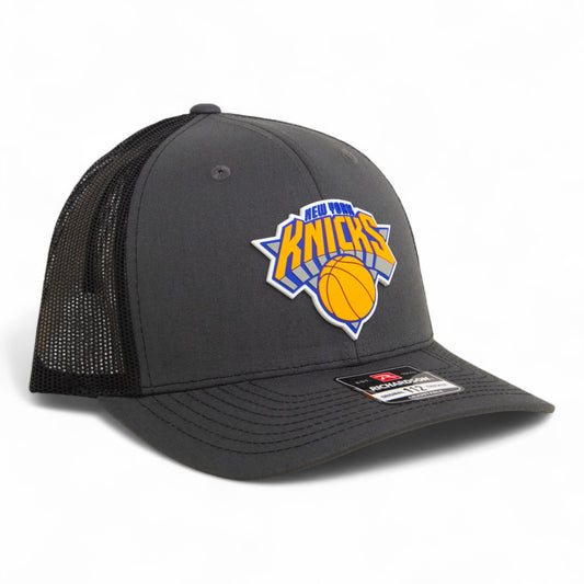 New York Knicks Snapback Trucker Hat- Charcoal/ Black