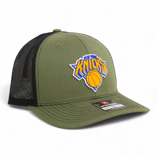 New York Knicks Snapback Trucker Hat- Loden/ Black