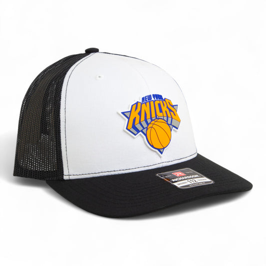 New York Knicks Snapback Trucker Hat- White/ Black