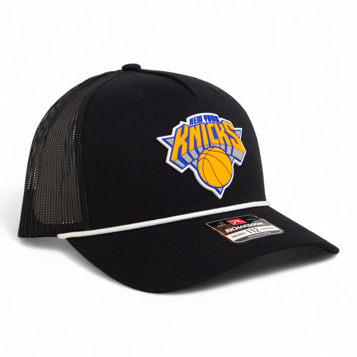 New York Knicks Snapback Trucker Rope Hat- Black/ White