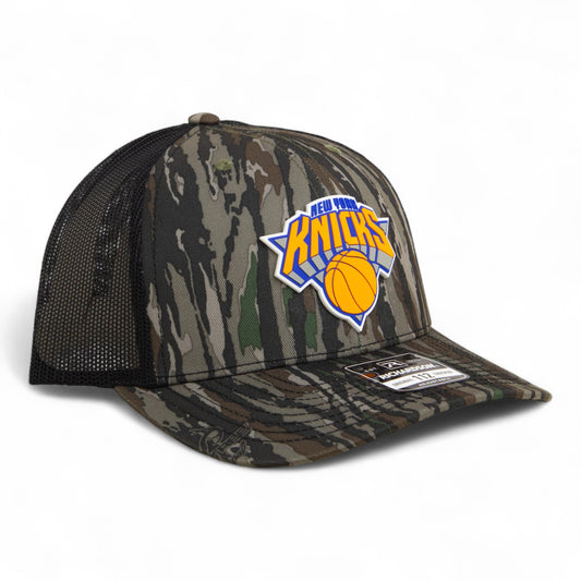 New York Knicks Snapback Trucker Hat- Realtree Original/ Black
