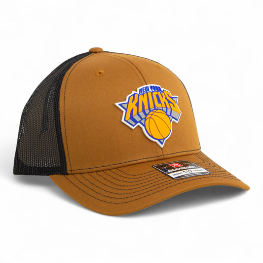 New York Knicks Snapback Trucker Hat- Caramel/ Black
