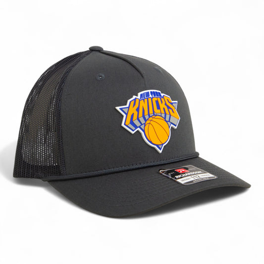 New York Knicks Snapback Trucker Rope Hat- Charcoal