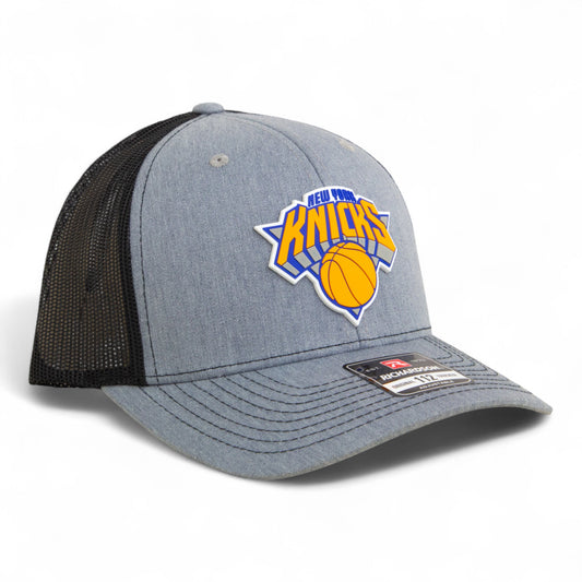 New York Knicks Snapback Trucker Hat- Heather Grey/ Black