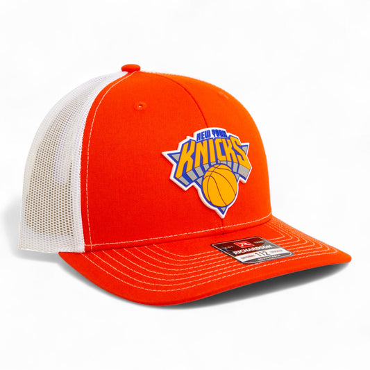 New York Knicks Snapback Trucker Hat- Orange/ White