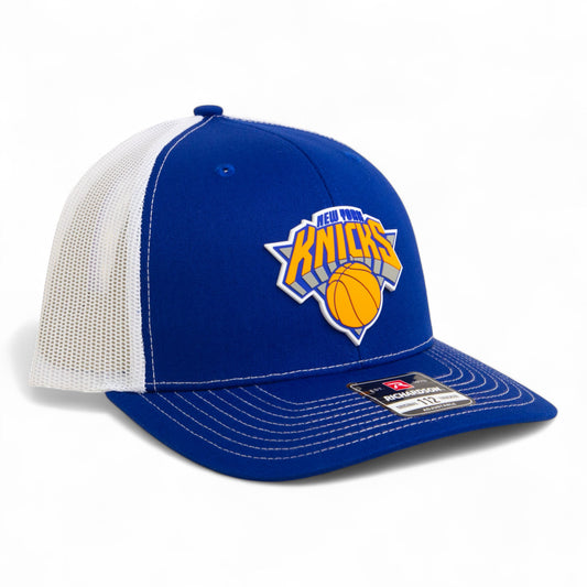 New York Knicks Snapback Trucker Hat- Royal/ White