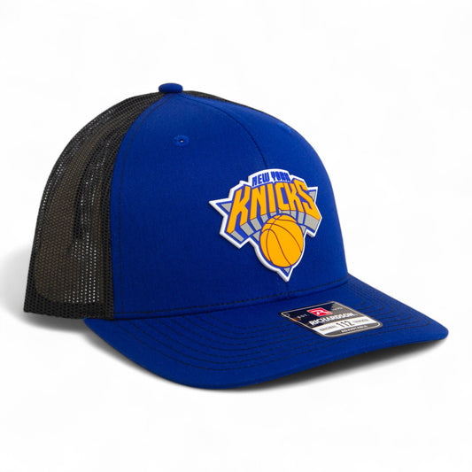 New York Knicks Snapback Trucker Hat- Royal/ Black