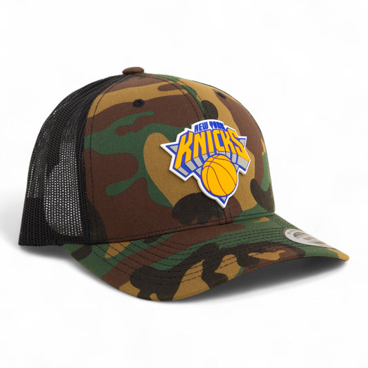 New York Knicks 3D YP Snapback Trucker Hat- Army Camo/ Black