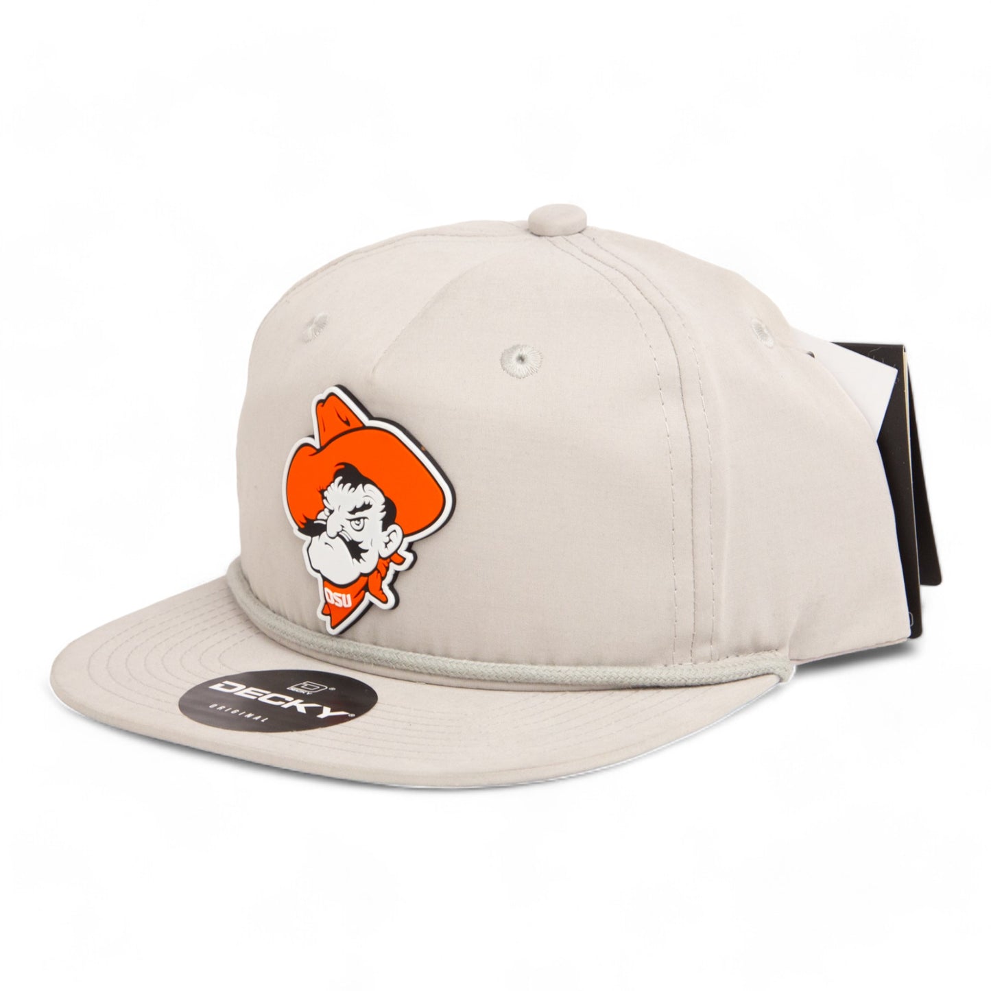 OSU Cowboys Pistol Pete 3D Classic Rope Hat- Grey