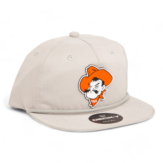 OSU Cowboys Pistol Pete 3D Classic Rope Hat- Grey