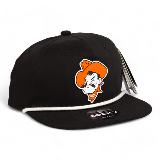 OSU Cowboys Pistol Pete 3D Classic Rope Hat- Black/ White