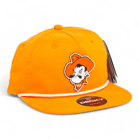OSU Cowboys Pistol Pete 3D Classic Rope Hat- Orange/ White